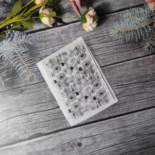 Flower Theme Stamp for DIY Hand Accounts