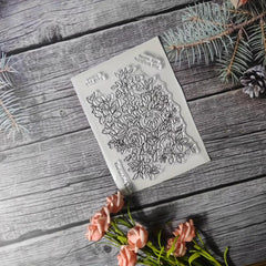 Flower Theme Stamp for DIY Hand Account Card Making
