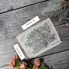Flower Theme Stamp for DIY Hand Account Card Making