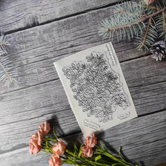 Flower Theme Stamp for DIY Hand Account Card Making