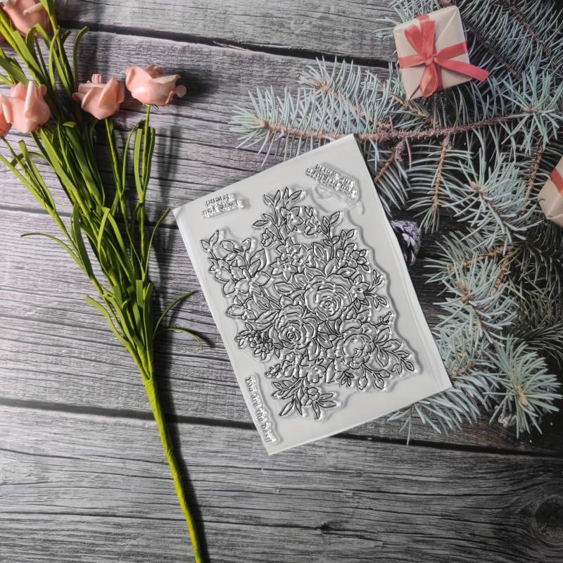 Flower Theme Stamp DIY Hand Account Card Making