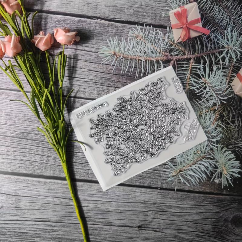 Flower Theme Stamp DIY Hand Account Card Making