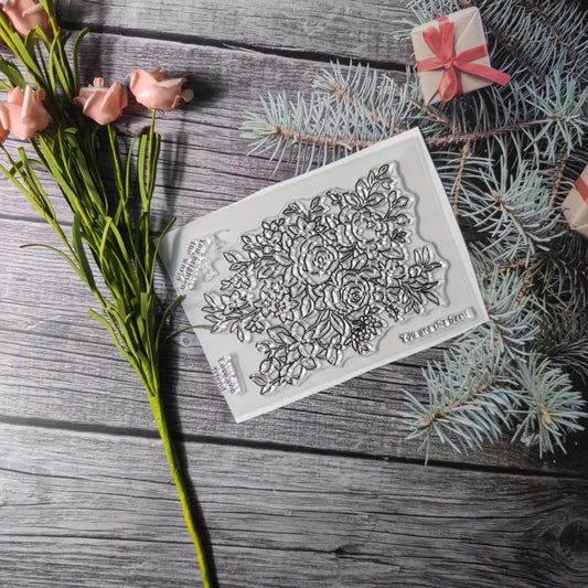 Flower Theme Stamp DIY Hand Account Card Making