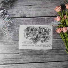 Flower Theme Stamp DIY Hand Account Card Making