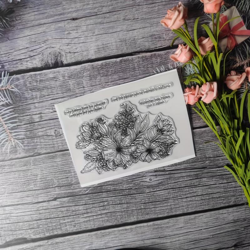 Flower Theme Stamp DIY Hand Account Card Making