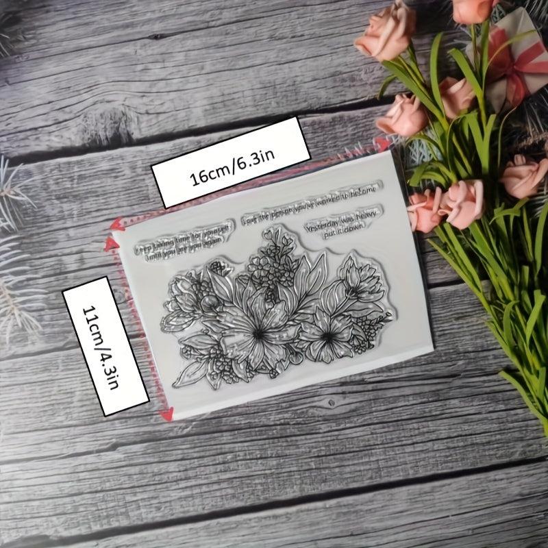 Flower Theme Stamp DIY Hand Account Card Making