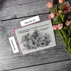 Flower Theme Stamp DIY Hand Account Card Making