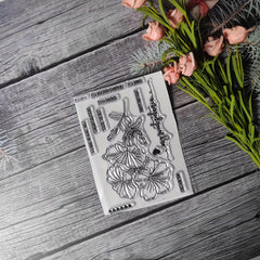 Flower Theme Stamp for DIY Handcraft Scrapbook Journal Card Making
