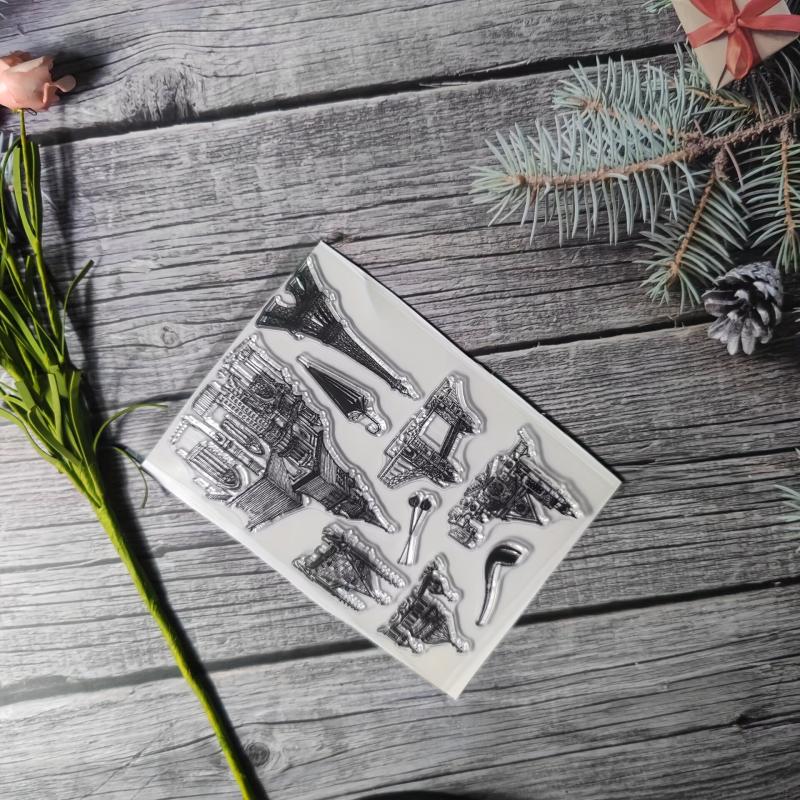 Architectural Theme Stamp Set for DIY Card Making