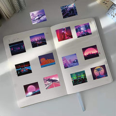 50pcs Sunset Scene Stickers Water Bottle Laptop Skateboard Luggage