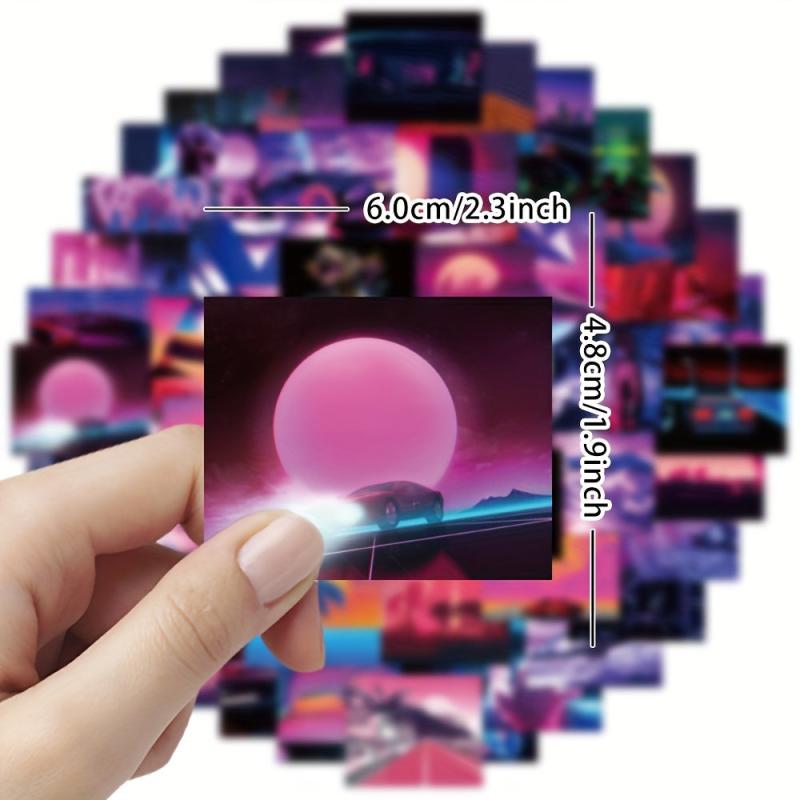 50pcs Sunset Scene Stickers Water Bottle Laptop Skateboard Luggage