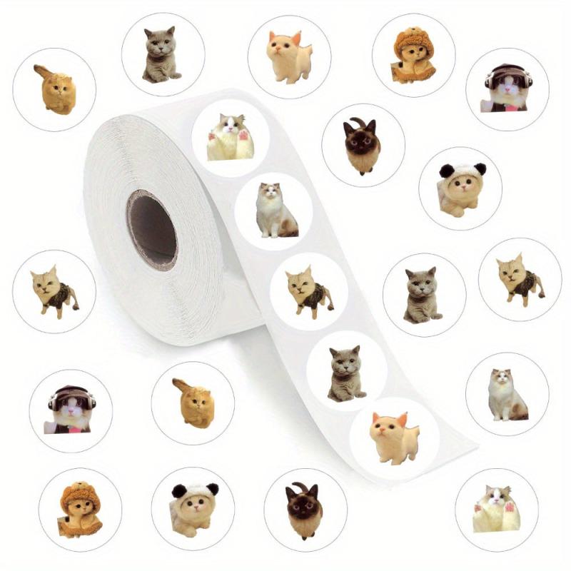 500pcs Cartoon Cat Stickers for Handbook Laptop Phone Envelope