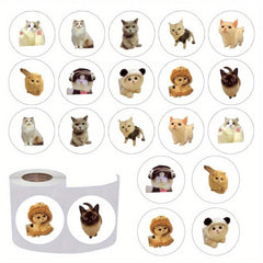 500pcs Cartoon Cat Stickers for Handbook Laptop Phone Envelope