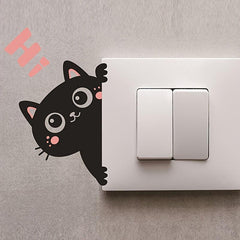 Cat Wall Sticker Living Room & Bedroom Switch Sticker