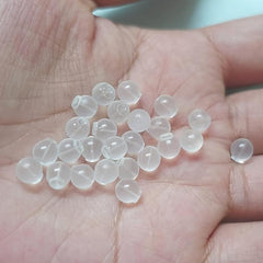 100pcs Transparent Round Ball Ear Plugs Soft and Safe Back