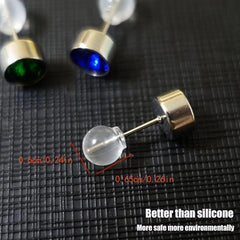 100pcs Transparent Round Ball Ear Plugs Soft and Safe Back