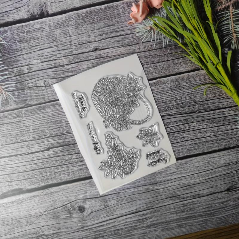 Flower Theme Stamp for DIY Hand Account Card Making