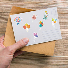 50pcs Cartoon Romantic Balloon Stickers For Stationery Laptops Cups Mobile Cases