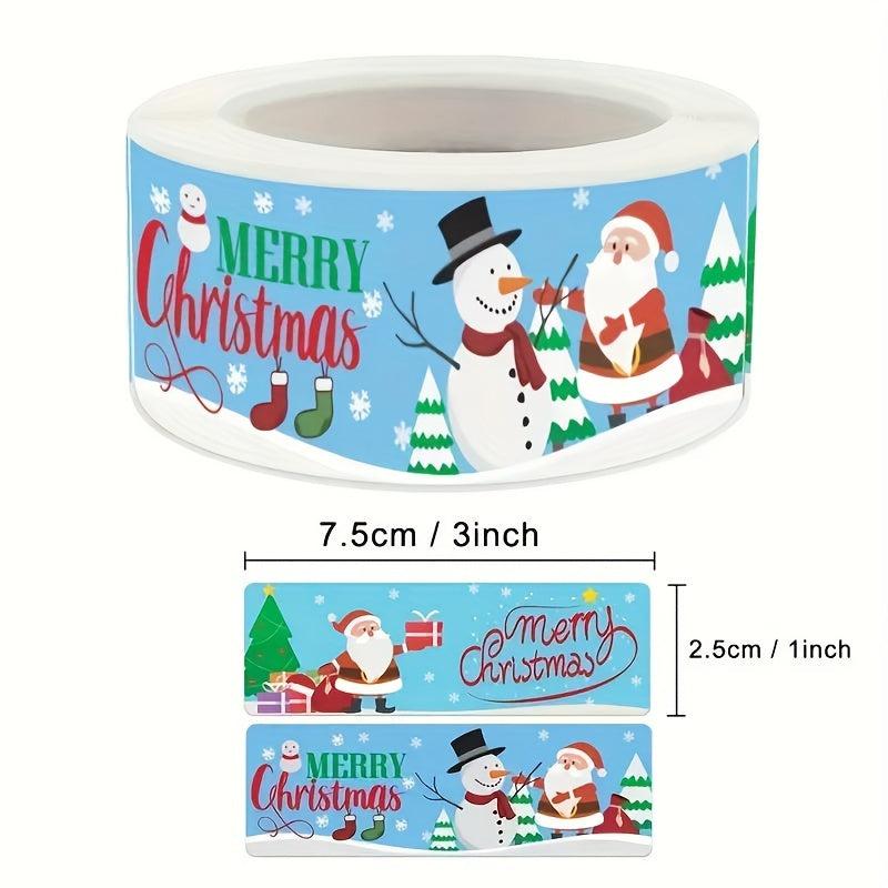 Red Christmas Strip Seal Sticker Packaging Paper