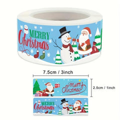 Red Christmas Strip Seal Sticker Packaging Paper