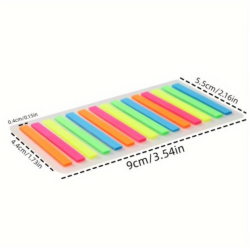 300pcs Transparent Fluorescent Index Sticky Notes Set