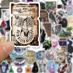 50pcs Apothecary Cartoon Stickers Self-adhesive Mobile Phone Case Pad Waterproof