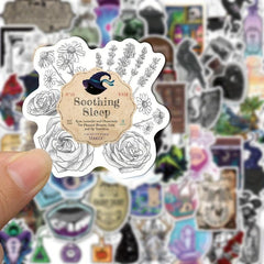 50pcs Apothecary Cartoon Stickers Self-adhesive Mobile Phone Case Pad Waterproof