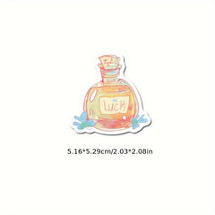 50pcs Apothecary Cartoon Stickers Self-adhesive Mobile Phone Case Pad Waterproof