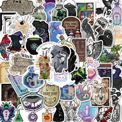 50pcs Apothecary Cartoon Stickers Self-adhesive Mobile Phone Case Pad Waterproof