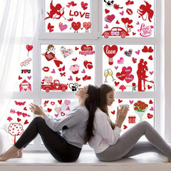 8pcs Love Cupid Couple Window Stickers Refrigerator Stickers Wedding Decoration