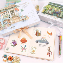 50pcs Bohemian Style Art Stickers for Journals Phone Cases Decorations