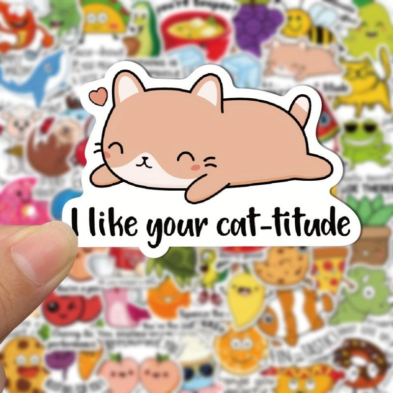 50pcs Funny Motivation Cartoon Stickers for Computer Water Cup Decoration