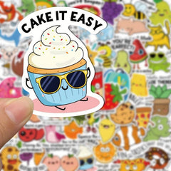 50pcs Funny Motivation Cartoon Stickers for Computer Water Cup Decoration
