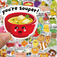 50pcs Funny Motivation Cartoon Stickers for Computer Water Cup Decoration