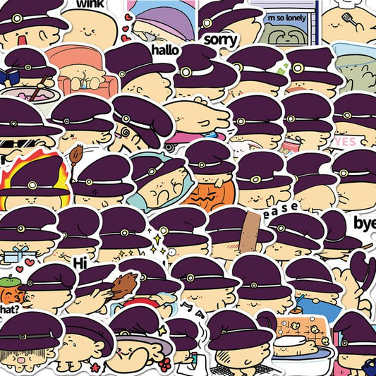 50pcs Witch Fish Waterproof Stickers for Laptops, Water Bottles, and More