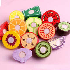 Wooden Cutting Fruit Kitchen Set For Kids