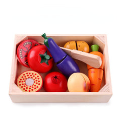 Wooden Cutting Fruit Kitchen Set For Kids