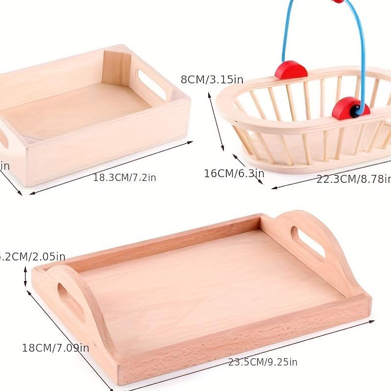 Wooden Cutting Fruit Kitchen Set For Kids