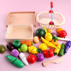 Wooden Cutting Fruit Kitchen Set For Kids