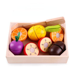 Wooden Cutting Fruit Kitchen Set For Kids