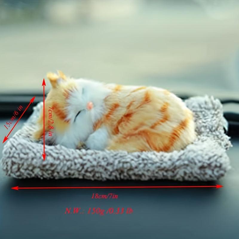 Realistic Small Cat Plush Toy for Home Decor