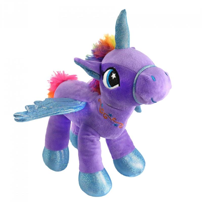 Glow Guards Purple Unicorn Plush Toy 15 Min Timer for Kids' Sleep Play