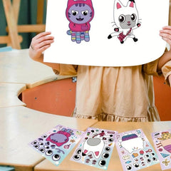 6pcs Anime Cartoon DIY Face Stickers Gift