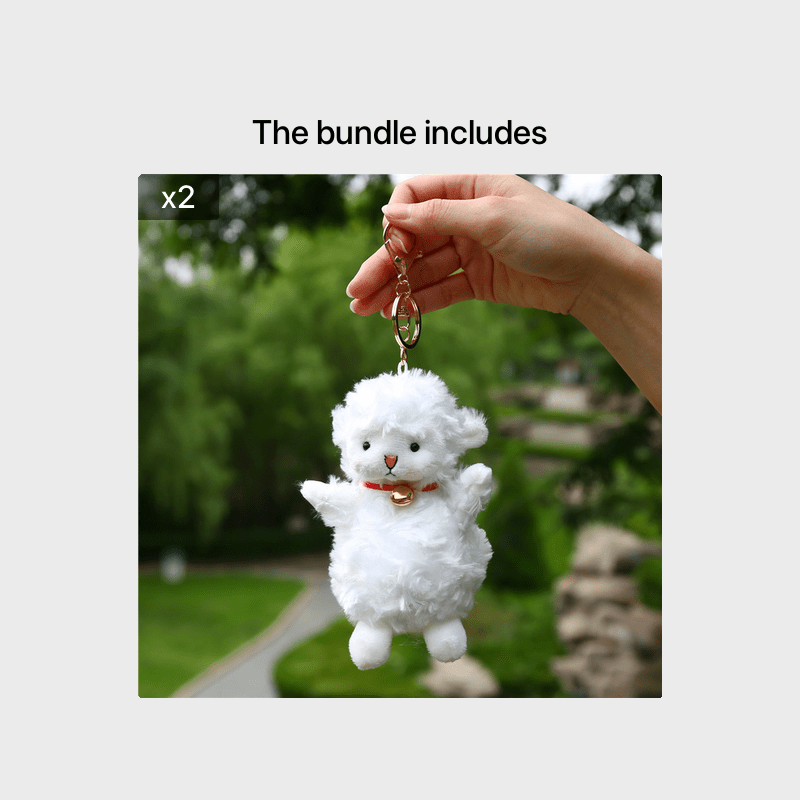 5.9inch Sheep Plush Keychain Soft Stuffed Cartoon Doll Plush Toy Doll Key Chain