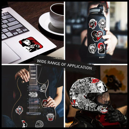 200pcs Gothic Stickers Pack For Teens Vinyl Punk Gothic Stickers