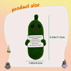 Little Cucumber Hand Crocheted Creative Decoration