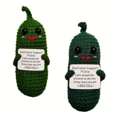 Little Cucumber Hand Crocheted Creative Decoration
