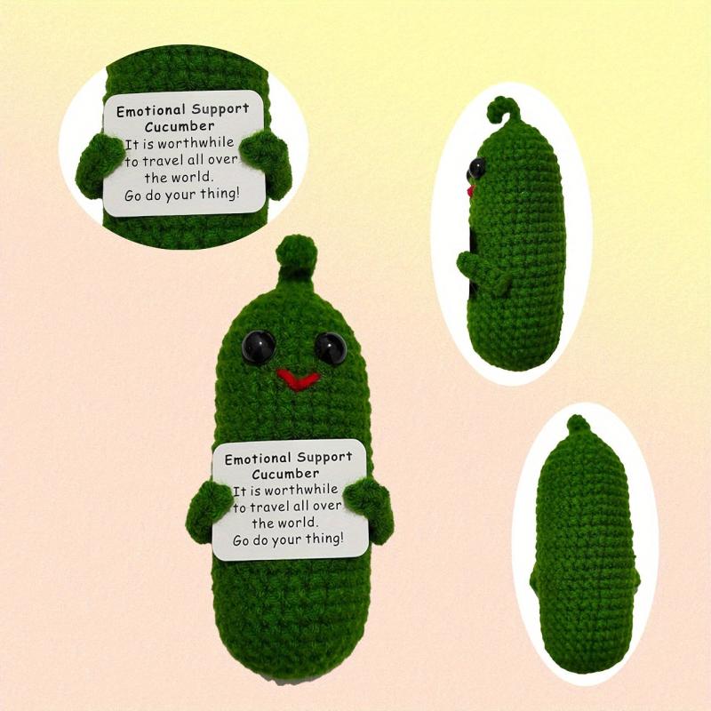 Little Cucumber Hand Crocheted Creative Decoration