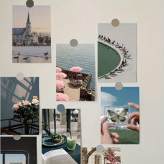 10pcs Art Landscape Postcard Wall Stickers