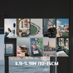 10pcs Art Landscape Postcard Wall Stickers